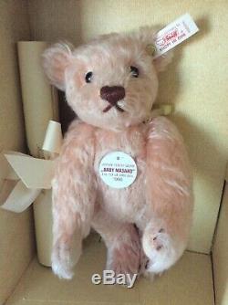 Steiff 9 Japan Baby Masako Curly Rose Mohair Teddy Bear Limited Edition