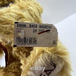 Steiff Andreas Teddy Bear Blonde Growler Works Fully Jointed 655302