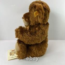 Steiff Classic Teddy Bear 004223 Red Brown Mohair Fully Jointed with Squeaker