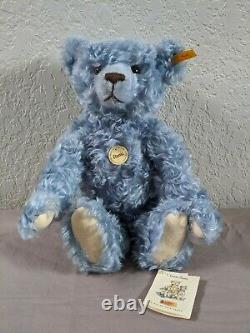 Steiff Classic Teddy Bear Light Blue Mohair 005077 With Growler 15 1/2
