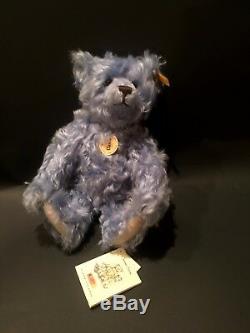 Steiff Classic Teddy Bear Light Blue Mohair Ean 005077 With Growler 15 1/2