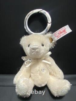 Steiff Crystal Teddy Bear Bag Pendant (White mohair) Ltd Edition EAN036316