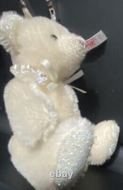 Steiff Crystal Teddy Bear Bag Pendant (White mohair) Ltd Edition EAN036316