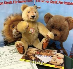 Steiff DICKY TEDDY BEAR withVELVET PAWS LE 005640 (1985) Mohair 13 (Replica 1930)