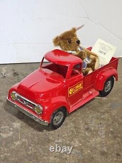 Steiff Delivery Bear Teddy with Red Truck Mohair Bear #665226