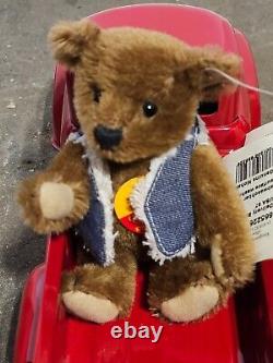 Steiff Delivery Bear Teddy with Red Truck Mohair Bear #665226