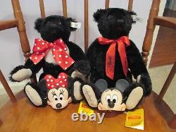 Steiff Disney Teddy Bear Convention Mickey Minnie Mouse Bears Le Signed Mint