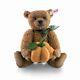 Steiff Harvest Teddy Bear Ean 683121 Russet Mohair-holds Pumpkin LIM Ed 2016