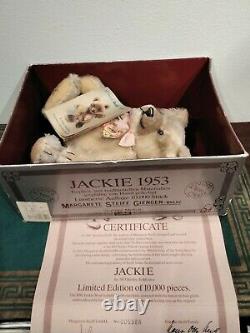 Steiff Jackie 1953 Replica Mohair 10 Teddy Bear NIB Limited Edition with COA