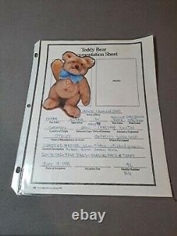 Steiff Jackie the Teddy Bear EAN 0190/35 LTD EDITION 14 WithCERTIFICATE 1988