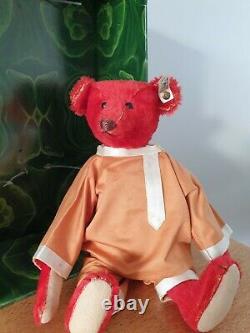 Steiff Large Alfonzo, 1908 Limited Edition Red Mohair Teddy Bear 406195, Boxed