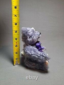 Steiff MINI LAVENDER BLUE Teddy Bear EAN 666049 MOHAIR 6.29 inches (16cm)
