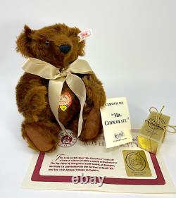 Steiff MR CHOCOLATE TEDDY BEAR Toledo Toy Store Excl Mohair 9.9 (25cm) RARE
