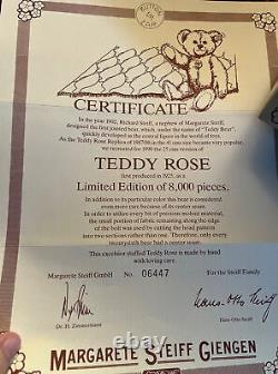Steiff Mohair pink Teddy Rose 407541 Center Seam 1925 Replica Ltd Edt 8000 PCS