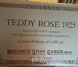 Steiff Mohair pink Teddy Rose 407541 Center Seam 1925 Replica Ltd Edt 8000 PCS