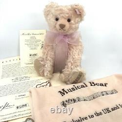 Steiff Musical Diana Teddy Bear Candle in the Wind Pink Mohair 32cm Cert 2004