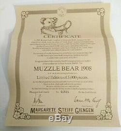 Steiff Muzzle Bear 1908 Teddy Bear Replica 1988/89 18 Mohair Limited 5000 piece
