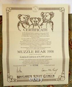Steiff Muzzle Bear White Teddy MIB 13 Limited Ed. 1908 Replica 1990 P2100