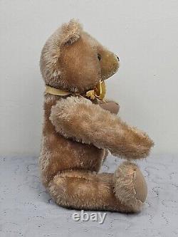 Steiff Original Jointed Teddy Bear with Hard tag, ribbon, firm body, 9 51% Wool