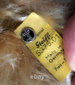 Steiff Original Teddy Bear Gold Mohair 29 Large ID's 1950's RARE
