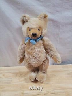 Steiff Original Teddy Bear Plush Vintage Mohair Jointed German Doll Blue 0201/51