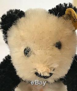 Steiff Rare Miniature Panda Teddy Bear + Steiff Box Mini 4 0250/11 1968 -72