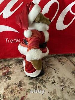Steiff Santa Teddy Bear With Toy Sack Jointed Mohair 14 US 0155/38 EarTag
