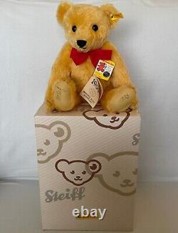 Steiff Signed 1983 Jointed Mohair Yellow Teddy Bear 1909 NEW