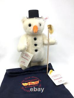 Steiff Snowman Teddy Bear Four Seasons Series Mohair 14.1 inches (36 cm) -NEW