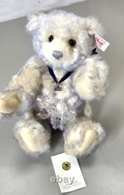 Steiff Swarovski Flurrie Teddy Bear LE 681295 Ornament Mohair, 10 with Ornament