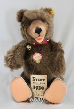 Steiff Teddy Baby Replica 1930 Brown Bear 14 EAN 0175/35 PERFECT