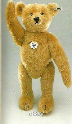 Steiff Teddy Bear 1906 Replica Ean 405891 Blond Mohair, Excelsior Stuffed