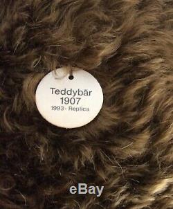 Steiff Teddy Bear 27 Brown Mohair 1907 Replica 1993 Limited Edition (Growler)
