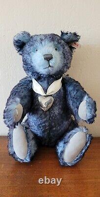 Steiff Teddy Bear Forget Me Not Ean 666001 Blue Tipped Mohair Silver Locket