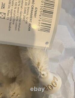 Steiff Teddy Bear Lladro Ornament Ean 676901 White Mohair- Lladro Bell 2007