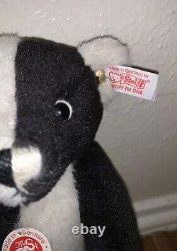 Steiff Teddy Bear Peirrot Mohair 2006 Jointed EXTREMELY RARE Black White
