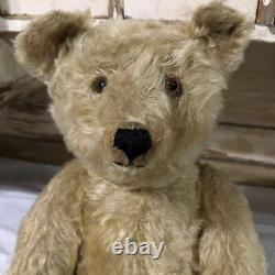 Steiff Teddy Bear Plush Doll Toy 18 Inch Light Cinnamon Mohair Antique 1949 Rare