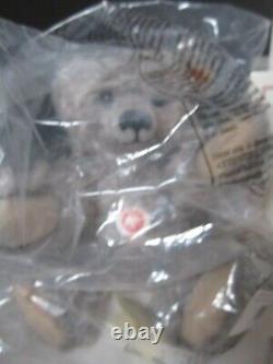 Steiff Teddy Bear Silver-Gray Curly Great Growler Shaved Nose Jointed Mohair NIB