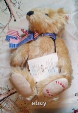 Steiff Teddy Roosevelt 140th Birthday Mohair Teddy's Bear