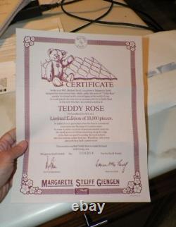 Steiff Teddy Rose 1925 Ltd Ed 10,000 Mohair 1987 Coa 0171/41