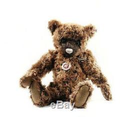 Steiff Woody Teddy Bear Ean 035777 Brown Tipped Mohair Antique Style For 2012