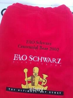 Steiff-fao Schwarz Centennial Bear 2002- Ltd Ed Mohair Teddy New In Shipper Mint