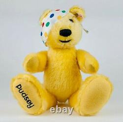 Steiff -pudsey- Limited Edition Children In Need Yellow Mohair Teddy Bear 654398