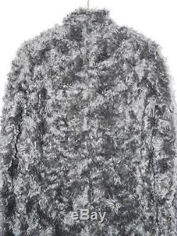 Stella McCartney Teddy Bear Curly Mohair FUR Coat Cocoon Grey Size 42 2 4 XS S