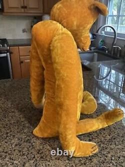 Strange Vintage or Antique Large 26 Fully Jointed Straw Stuffed Teddy Bear