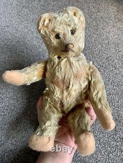Super Rare Antique German Schuco Mohair yes/no Teddy Bear Jeweled Eyes 12 LOOK