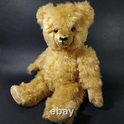 TEDDY BEAR. Vintage Mohair Wood Wool Stuffing Toy. Germany
