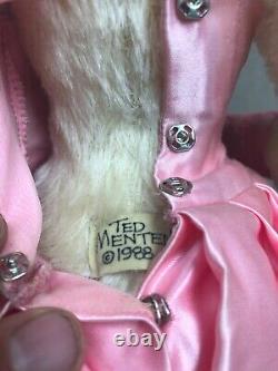 TED MENTEN RARE (MOHAIR) TEDDY BEAR 24 1988 Pink Gown withDiamonds