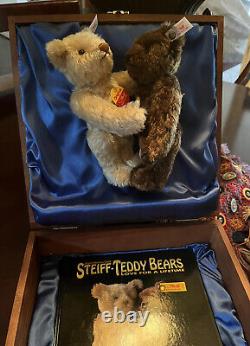 TWO Steiff Mohair Teddy Bears Luxury Ltd NIB # 260 Only 500 Made Priced To Sell