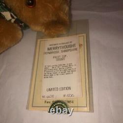 Teddy Bear Fruit Cup Merrythought England 10 Gold Bronze Mohair at Dollsville